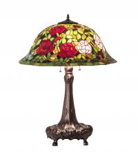 Meyda Green 82452 - 31" High Tiffany Rosebush Table Lamp