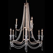 Varaluz 270C09TR - Barcelona 9-Lt 2-Tier Crystal Chandelier - Transcend Silver