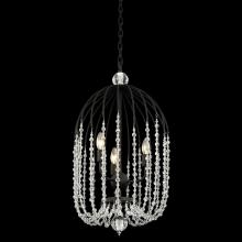 Varaluz 343F03MB - Voliere 3-Lt Crystal Tall Pendant - Matte Black