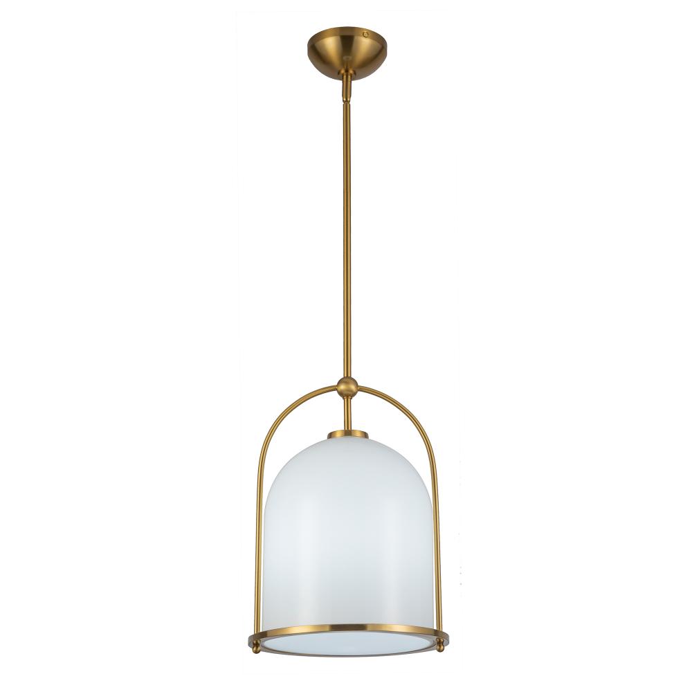 Dahlia 1 Light Pendant 11.5", Brushed Brass