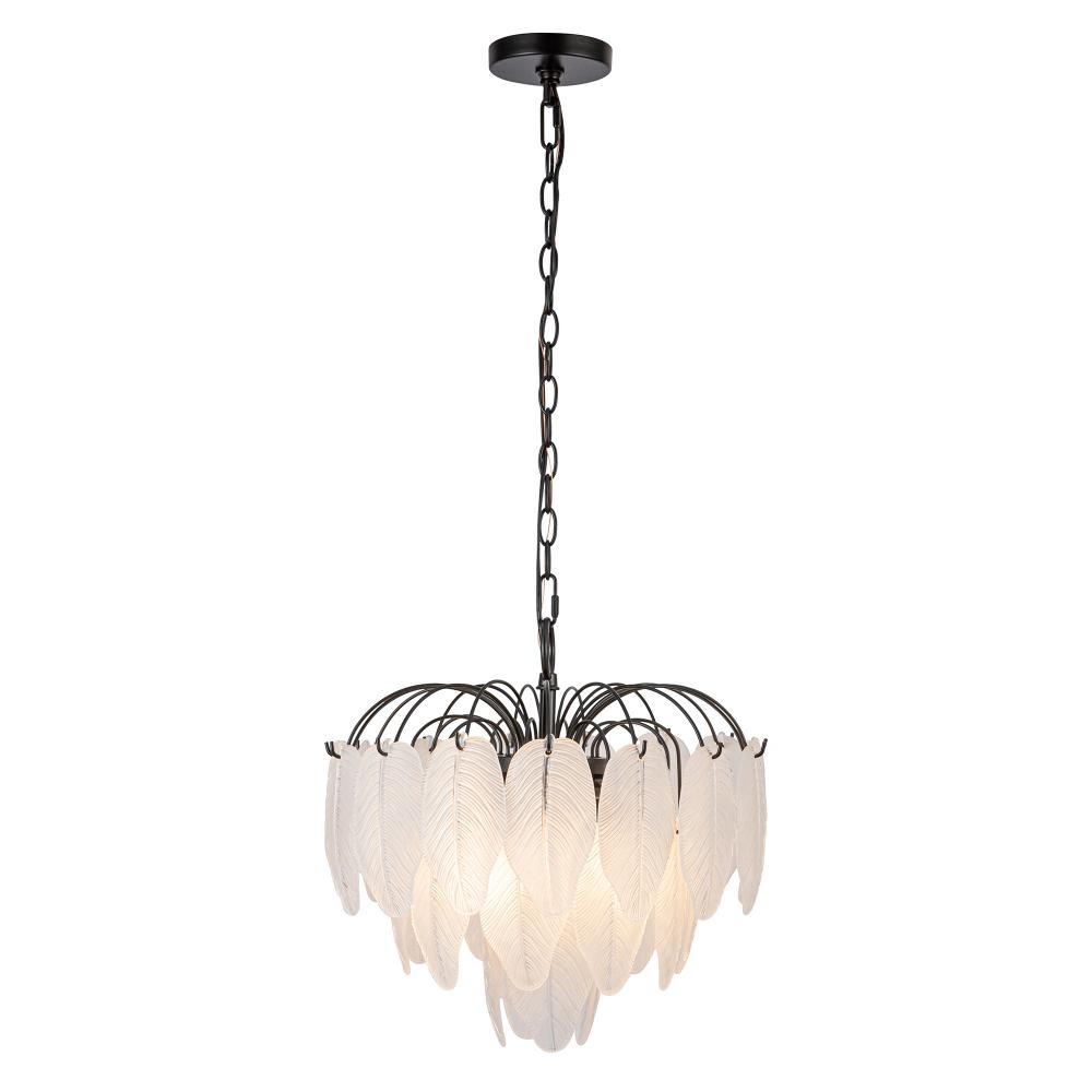 Alessia 4 Light Pendant, Black