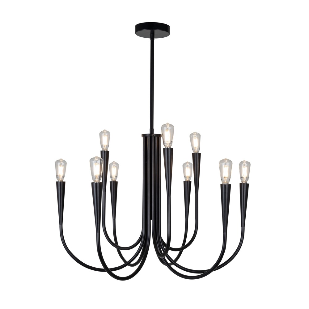 Bronte Collection 9-Light Chandelier Black