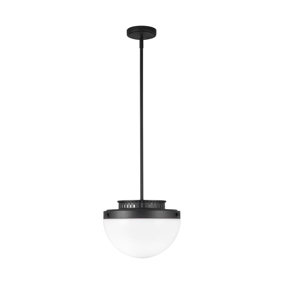 Dahlia 1 Light Pendant 12", Black