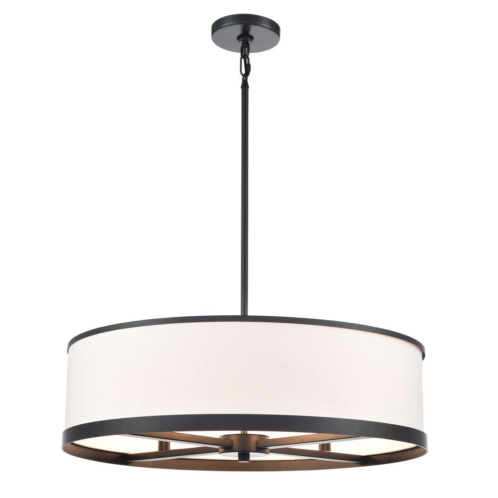 High Street 4 Light Chandelier 24", Black