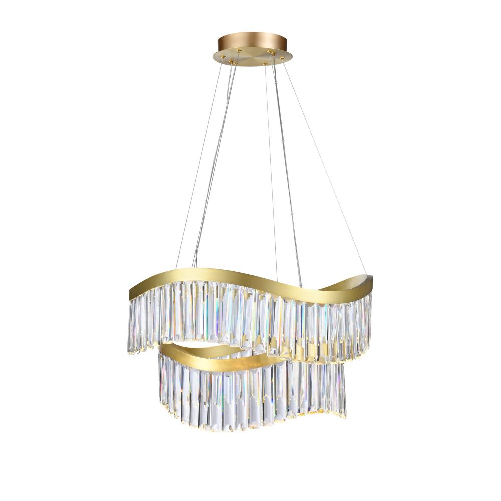 Jules Integrated LED Chandelier 25", Brass