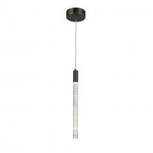 Artcraft AC12141BR - Celine 1 Light Integrated LED Pendant, Brass with Laser Lined Glass Rods