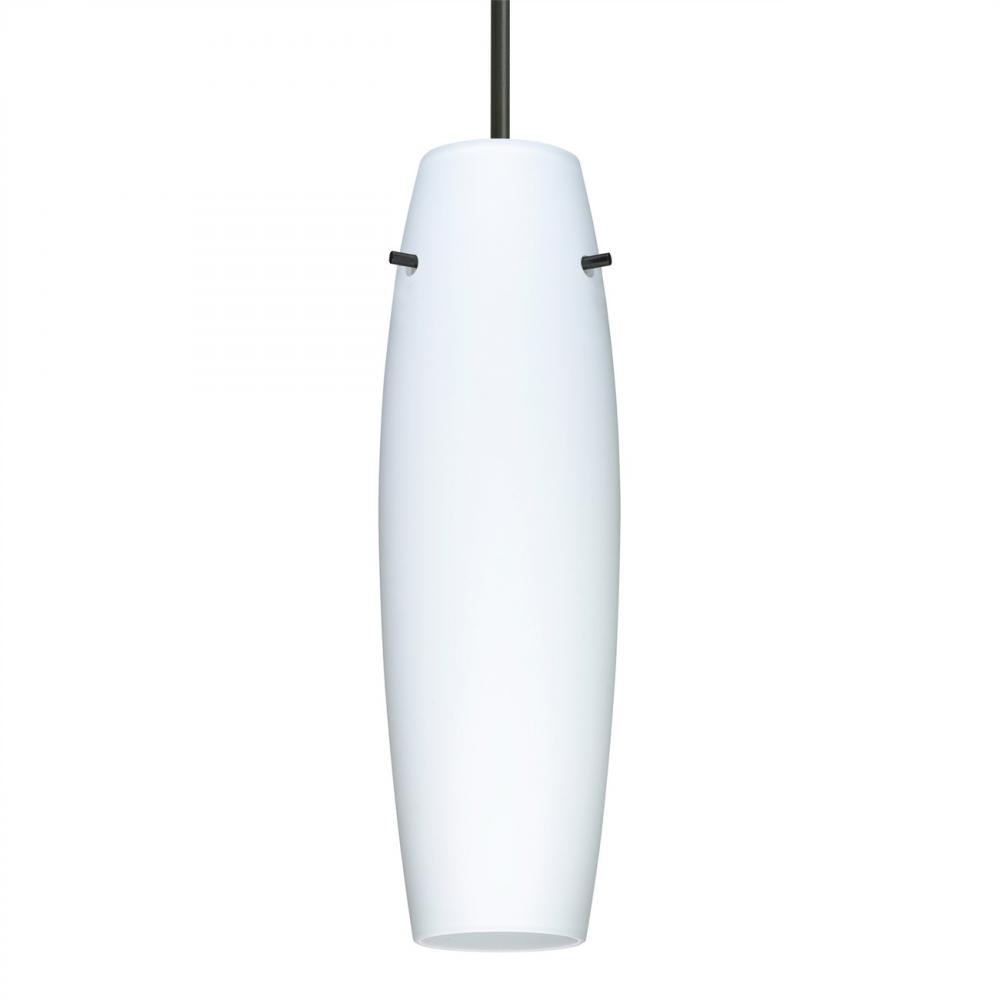 Besa Pendant Suzi 14, Black, Opal Matte 1x100W MAX E26 Base