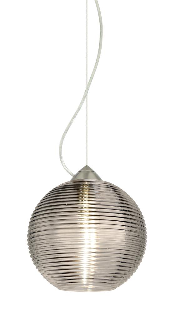 Besa Kristall 8 Pendant Satin Nickel Smoke 1x9W LED