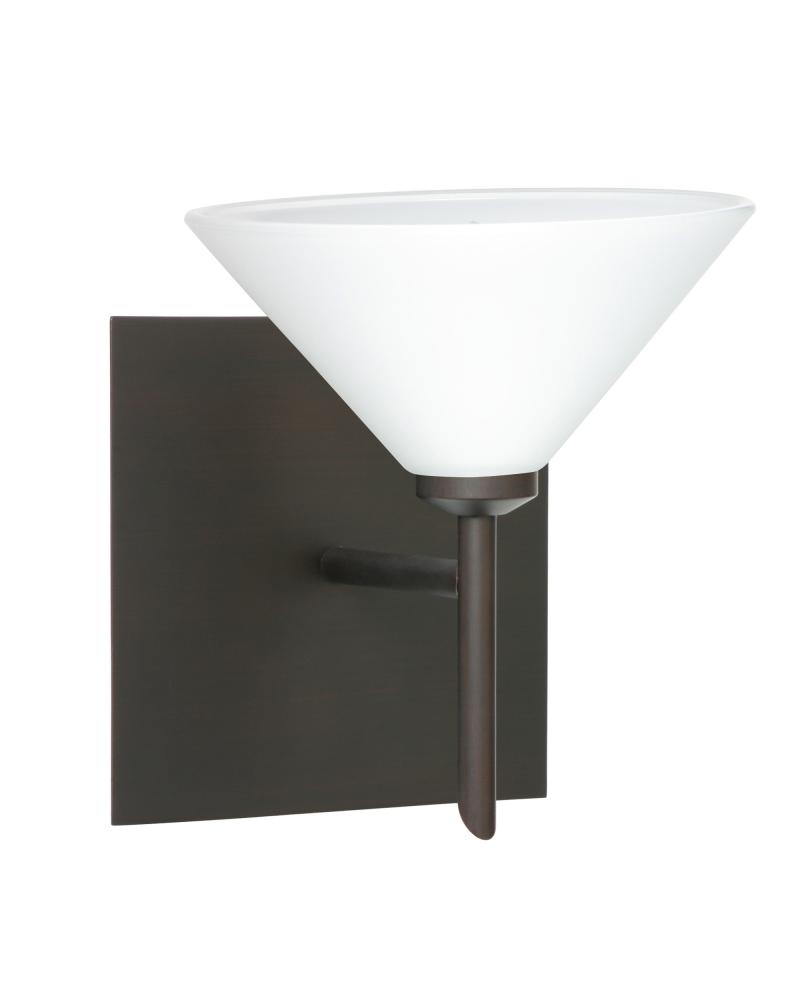 Besa Wall With SQ Canopy Kona Bronze White 1x40W G9