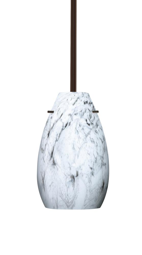 Besa Pera 9 Stem Pendant Bronze Marble Grigio 1x100W Medium Base