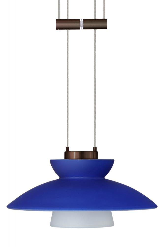 Besa Pendant Trilo 7 Bronze Blue Matte 1x50W Halogen