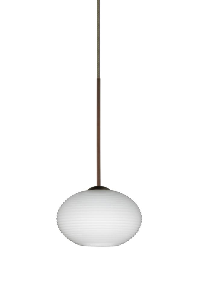 Besa Pendant Lasso Bronze Opal Matte 1x5W LED