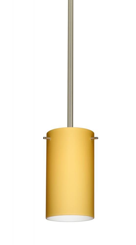 Besa Stem Stilo 7 Pendant Satin Nickel Vanilla Matte 1x40W B10 Med