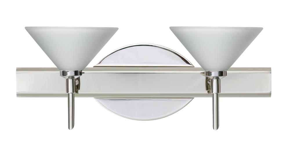 Besa Wall Kona Chrome White 2x5W LED