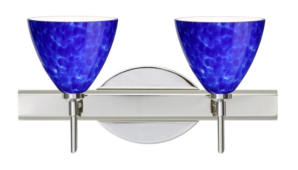 Besa Wall Mia Chrome Blue Cloud 2x5W LED