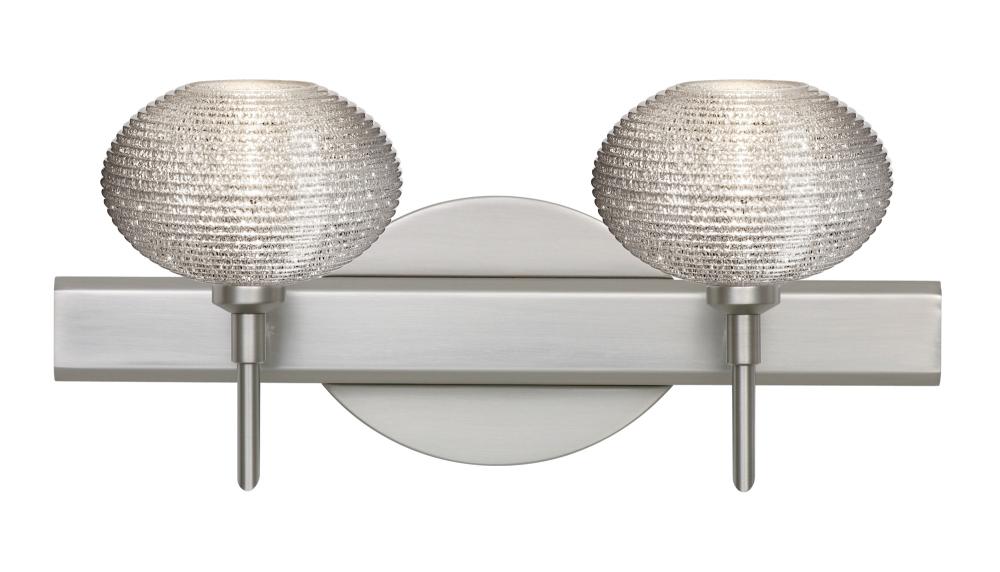 Besa Wall Lasso Satin Nickel Glitter 2x5W LED