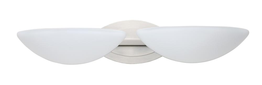 Besa Wall Jamie Satin Nickel Opal Matte 2x5W LED