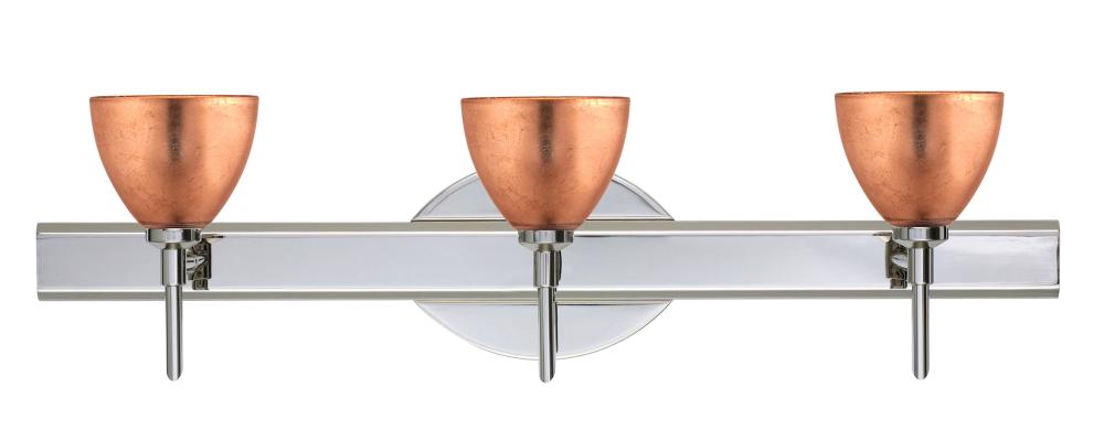 Besa Divi Wall 3SW Copper Foil Chrome 3x40W G9