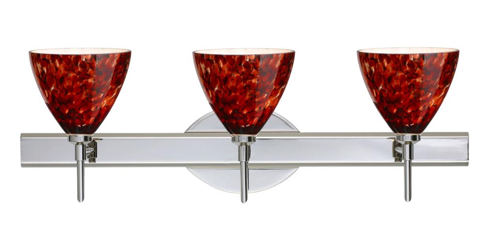 Besa Wall Mia Chrome Garnet 3x5W LED