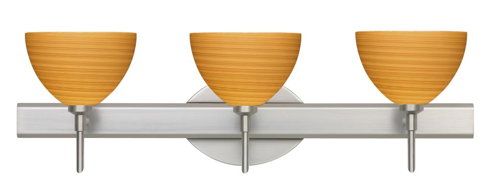 Besa Wall Brella Satin Nickel Oak 3x5W LED