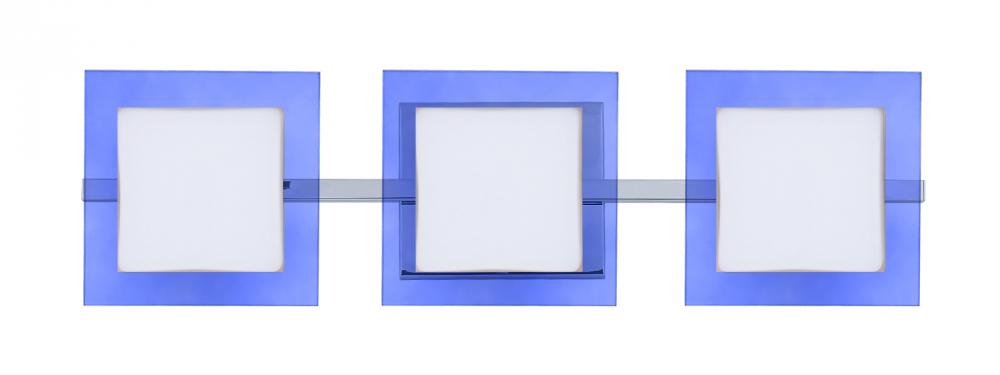 Besa Wall Alex Chrome Opal/Blue 3x5W LED