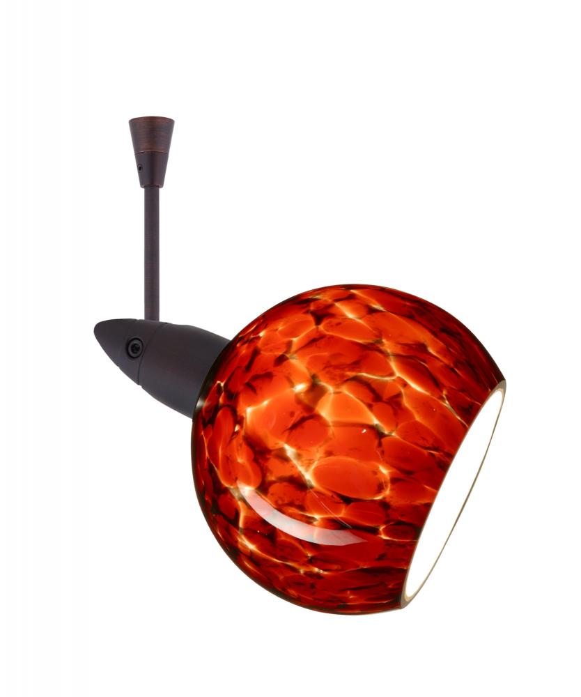 Besa Spotlight With 12" Stem Palla 3 Bronze Garnet 1x35W Halogen Mr11