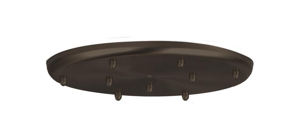 Besa 9-Light Round 12V Multiport Canopy, Bronze, 277V Input