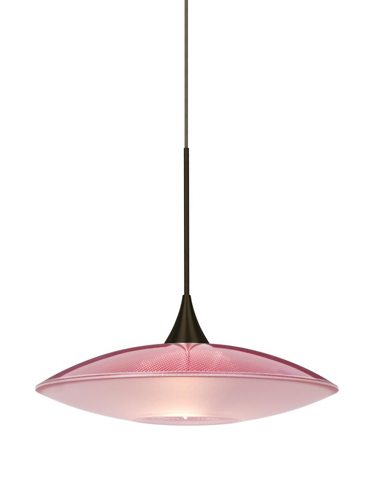 Besa Pendant For Multiport Canopy Spazio Bronze Red/Frost 1x50W Halogen