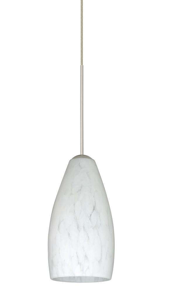 Besa Pendant For Multiport Canopy Karli Satin Nickel Carrera 1x5W LED