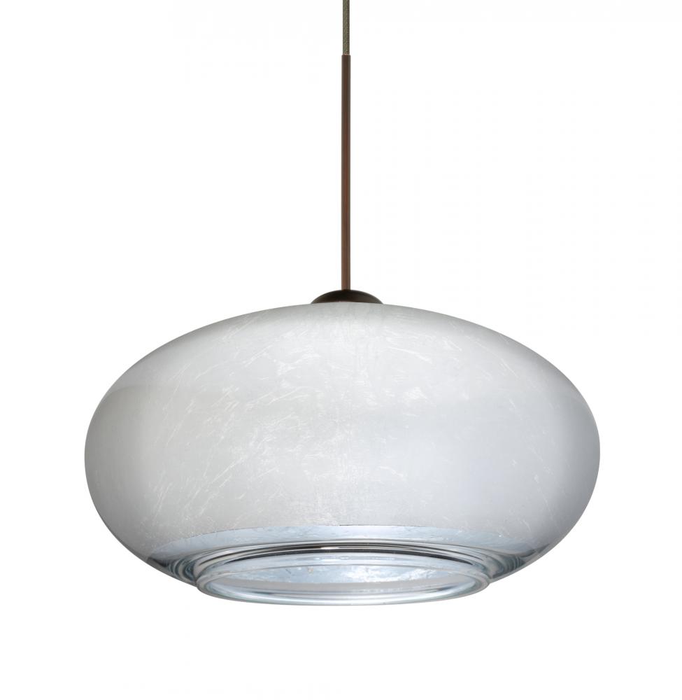 Besa Pendant Brio 7 Bronze Silver Foil 1x5W LED