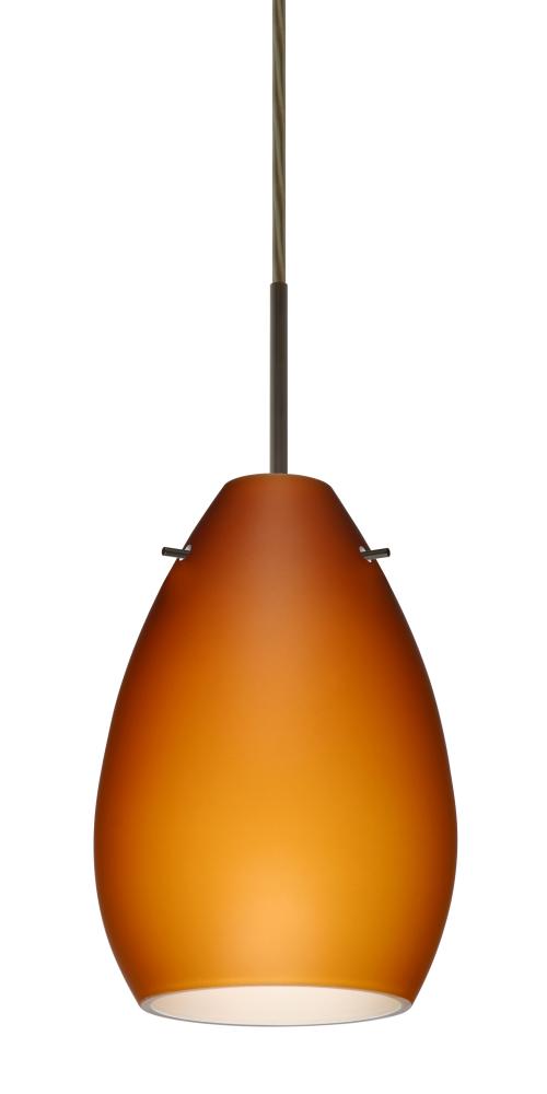 Besa Pendant Pera 6 Bronze Amber Matte 1x50W Candelabra