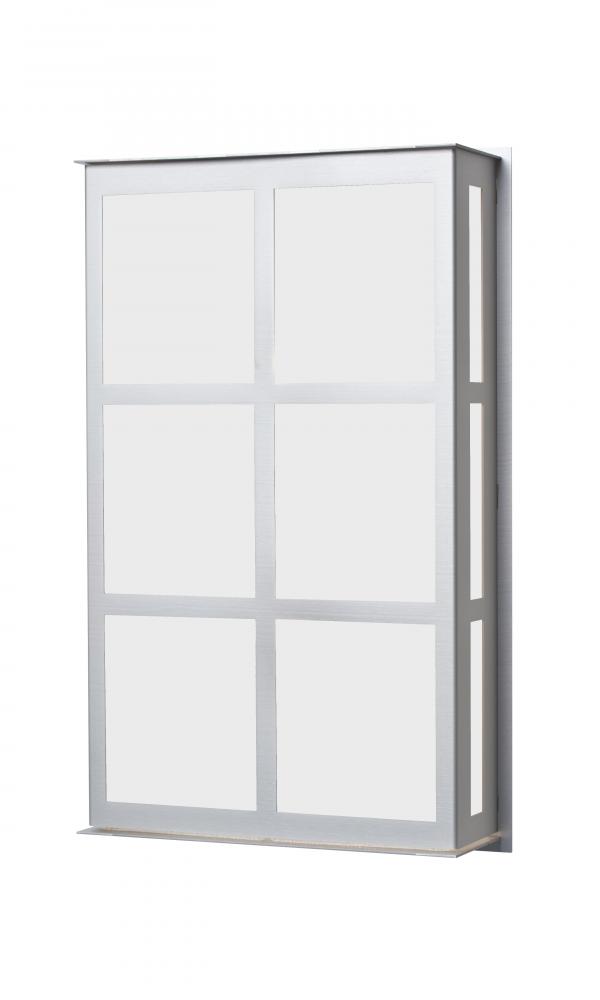 Besa Outdoor Bree 16 Brushed Aluminum White Acrylic 2x9W LED