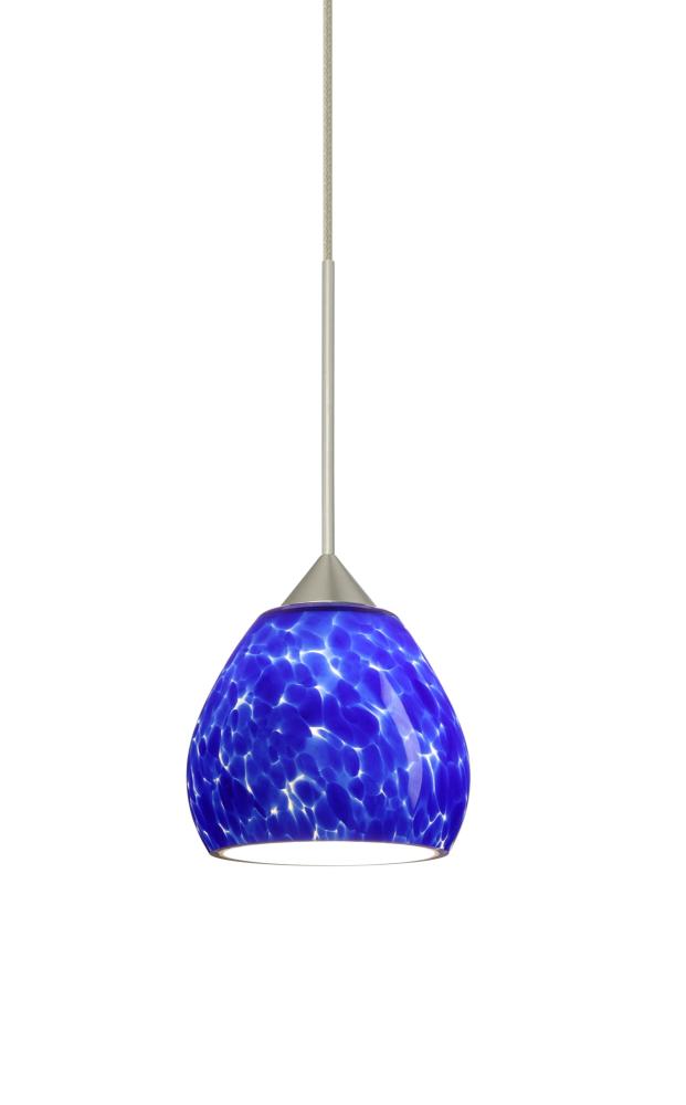 Besa Pendant Tay Tay Satin Nickel Blue Cloud 1x50W Halogen