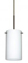 Besa Lighting 1BC-440407-LED-BR - Besa Stilo 7 LED Pendant Opal Matte Bronze 1x9W LED