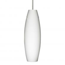 Besa Lighting 1JC-412707-SN-L - Besa Pendant Suzi 18 Satin Nickel Opal Matte 1x150W Medium Base A21, 15Ft. Cord