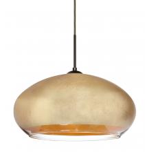 Besa Lighting 1JC-4345GF-BR - Besa Brio 14 Pendant Bronze Gold Foil 1x75W Medium Base