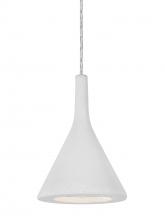 Besa Lighting 1JC-GALAWH-LED-SN - Besa Gala Pendant, White, Satin Nickel Finish, 1x9W LED