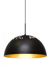 Besa Lighting 1JC-GORDY-LED-BR - Besa Gordy Pendant, Bronze Finish, 1x9W LED