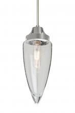 Besa Lighting 1JC-SULUCL-SN - Besa, Sulu Cord Pendant, Clear Bubble, Satin Nickel Finish, 1x60W Medium Base