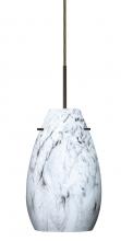 Besa Lighting 1JT-4126MG-BR - Besa Pera 9 Pendant Bronze Marble Grigio 1x100W Medium Base