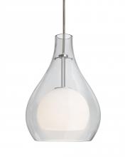 Besa Lighting 1JT-ELLE11CL-LED-BR - Besa, Elle 11 Cord Pendant, Clear, Bronze Finish, 1x9W LED