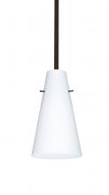 Besa Lighting 1TT-412407-LED-BR - Besa Cierro LED Pendant Opal Matte Bronze 1x9W LED