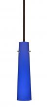 Besa Lighting 1TT-5674CM-HAL-BR - Besa Camino Stem Pendant Bronze Cobalt Blue Matte 1x40W Halogen