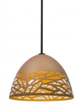 Besa Lighting 1TT-KIEVCP-LED-BR - Besa Kiev Stem Pendant, Copper, Bronze Finish, 1x9W LED