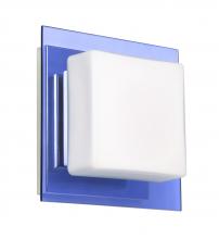 Besa Lighting 1WS-773592-CR - Besa Wall Alex Chrome Opal/Blue 1x50W G9