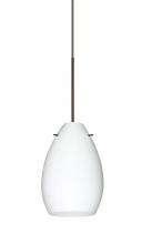 Besa Lighting 1XC-171307-LED-BR - Besa Pendant Pera 6 Bronze Opal Matte 1x5W LED