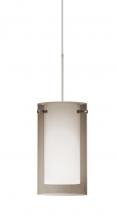 Besa Lighting 1XC-S44007-LED-SN - Besa Pendant Pahu 4 Satin Nickel Transparent Smoke/Opal 1x5W LED