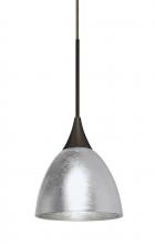 Besa Lighting 1XT-1758SF-BR - Besa Divi Pendant, Silver Foil, Bronze, 1x50W Halogen