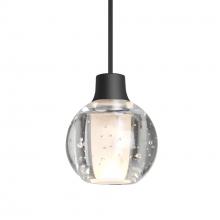 Besa Lighting 1XT-BOCA3BB-BK - Besa Boca 3 Pendant, Clear Bubble, Black Finish, 1x35W MAX GY6.35 Base