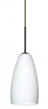 Besa Lighting 1BC-150907-MED-BR - Besa Chrissy Pendant Bronze Opal Matte 1x50W B10 Medium Base